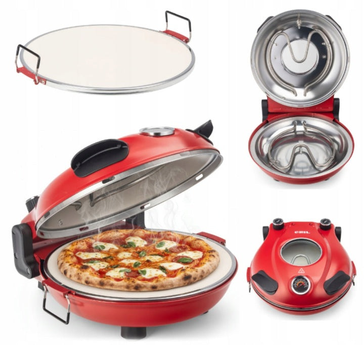 Coil Portable Pizza Oven, 420°C, 1200 W, Stone and Viewing Glass