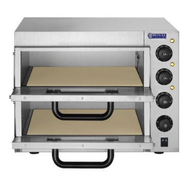 Royal Catering RCPO-3000-2PS-1 Double-Level Pizza Oven, 3000 W