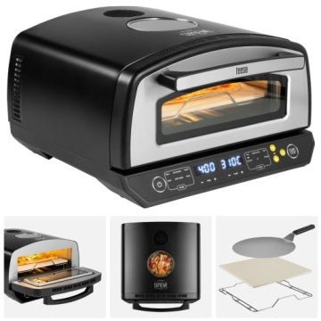 Teesa Supreme Elite Pizza Oven, 2200 W, 450°C, LED Window and 33 cm Stone
