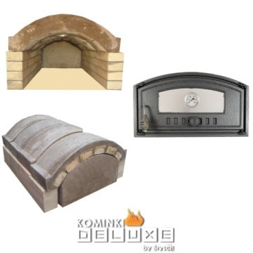 Kominki Deluxe 60 x 90 Chamotte Wood-Fired Pizza Oven