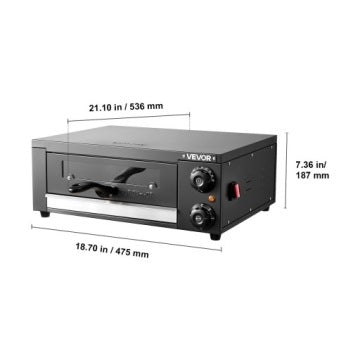 VEVOR Electric Pizza Oven, 1450 W, 30 cm, Time and Temperature Control