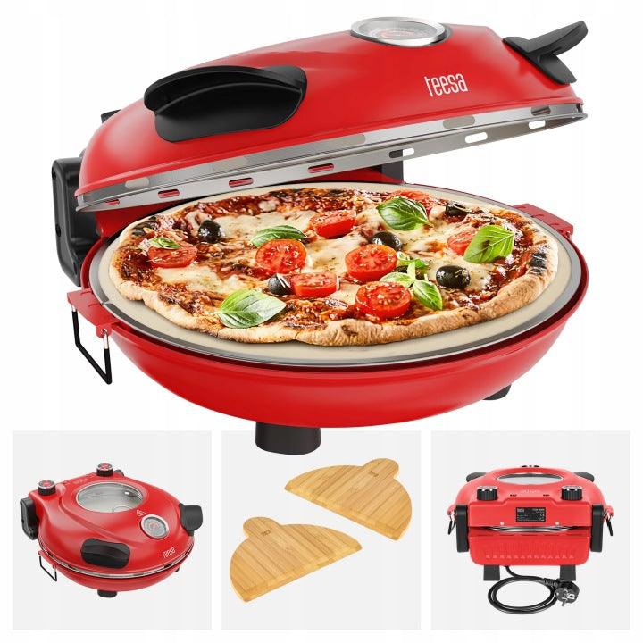 Teesa Supreme+ Pizza Oven, 405°C, 1200 W, Stone and 2 Peels
